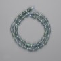 Mărgele barilo din jadit 8x5 mm +- mărgele de 3 mm +-, lungime 39 cm +