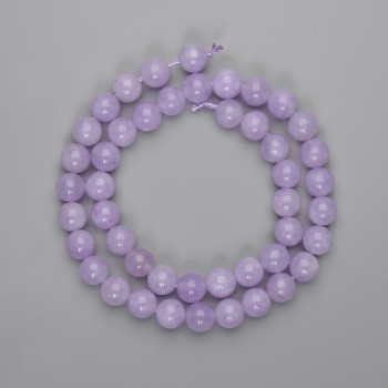 Mărgele din kunzit, bile lucioase de 8 mm, lungime 37 cm +/-