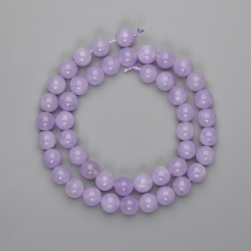 Mărgele din kunzit, bile lucioase de 8 mm, lungime 37 cm +/-
