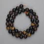 Mărgele cu ochi de bou, ochi de tigru și ochi de șoim, bilă netedă de 10 mm +-, lungime 38 cm +