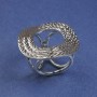 Broșă-clemă pentru șaluri și eșarfe, 37 mm ±, metal argintiu, diametrul 21 mm