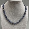 Colier din safir facetat cub, diametrul 7×7 mm, lungime 45 cm, cu închizătoare