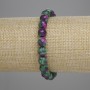 Brățară din zoizit, bile facetate de 8 mm, lungime 18 cm, elastică