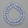 Mărgele de acvamarin netede 8 mm pe șnur