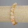 Brățară cu citrin, mărgele tăiate, diametrul 10 mm, lungime 18 cm, elastic