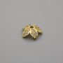 Preț pentru 1 bucată. Capac pentru mărgele, culoare aurie, diametru 9×1 mm ±, gaură de 2 mm