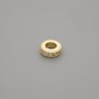 Furnitură mărge-inserție aurie, diametru 5,5×2 mm ±, gaură diametru 3,5 mm ±, pentru 1 bucată