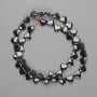 Mărgele din hematit în formă de inimă 8×8 mm ±, lungime 40 cm ±