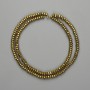Намистини Гематит гранований рондель 4х2мм+- колір золото, довжина 40см+