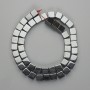 Mărgele hematit cubice 8×8 mm, lungime 40 cm