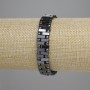 Brățară cu hematit 11×3 mm±, mărgele de 3 mm±, lungime 18 cm±, elastică
