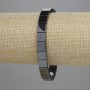 Brățară din hematit cu zale pătrate 8×8 mm, lungime 18 cm ±, pe elastic