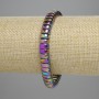 Brățară din hematit curcubeu, rondelle semicerc 8×3,5 mm, lungime 18 cm, elastic