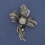 Broșă-pandantiv Accent metal închis argintiu 70×52 mm+