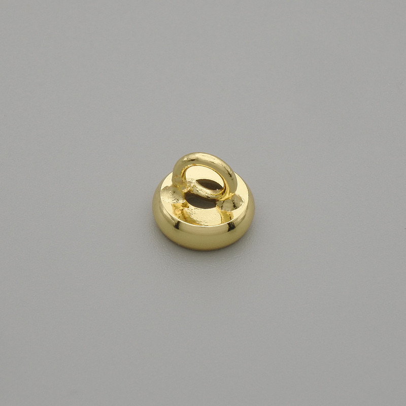 Capac terminal pentru mărgele, culoare metalică aurie, diametru 8×1 mm, gaură diametru 3 mm+