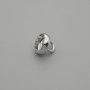 Capăt terminal pentru mărgele - culoare metalică argintie, diametru 8×1 mm ±, gaură de 3 mm