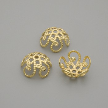 Cap de mărgele, culoare aurie, 9 mm