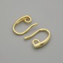 Știfturi pentru cercei metal auriu 14×2 mm ± pereche