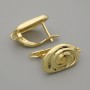 Știfturi pentru cercei din metal auriu, 16,5×10 mm, pereche