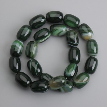 Mărgele barilă din agat, diametrul 18×12 mm, 5–13 mm +/-, lungime 39 cm +
