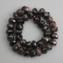 Mărgele de granat cu fațete, diametrul 14-15 mm, 5×9-11 mm ±, lungimea 39 cm ±, cu imperfecțiuni naturale