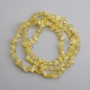Mărgele citrin – fragmente, diametrul 6–12×4–6 mm, lungime 75 cm +