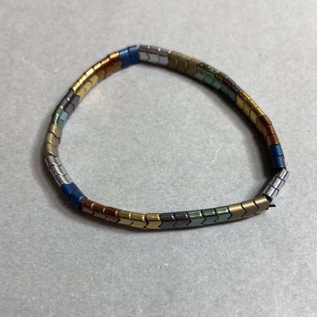 Brățară din hematit «Val» 5×3, 5 mm ±, lungime 18 cm, elastică