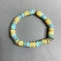 Brățară din scoici Skafarka, rondel, diametrul 8×2 mm, lungime 18 cm, cu elastic