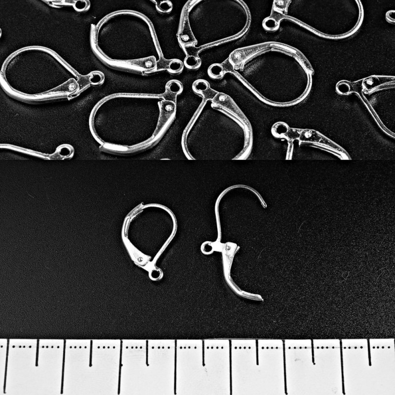 (14x10 mm) accesorii pentru cercei (știfturi) cu închidere franțuzescă – aproximativ 250 perechi
