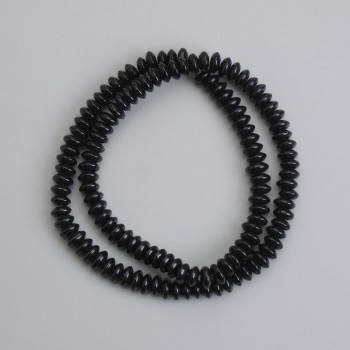 Mărgele de agat rondel neted, diametrul 6×3 mm, lungime 37 cm±