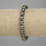 Brățară din pirită, bile netede, diametrul 8 mm, lungime 18 cm, elastică