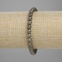 Brățară din pirita, bile netede, diametrul 6 mm, lungime 18 cm, extensibilă