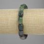 Brățară cu agată, bastonașe 11–13 mm, 5×8 mm, 5–9 mm ±, lungime 18 cm ±, pe bază elastică