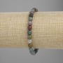 Brățară din agată mușchi, mărgele facetate, diametrul 6 mm, lungime 18 cm, pe elastic