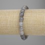 Brățară din agat fumuriu, mărgele rotunde netede, diametru 9 mm ±, lungime 18 cm ±, elastic