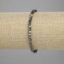 Brățară din hematit multifacetat, diametru 3,5×4 mm, lungime 18 cm, elastică