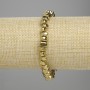 Brățară hematit facetat 6–8 mm, 5×4-4 mm, 5 mm ± culoare auriu, lungime 18 cm ± elastic