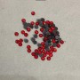 Strasuri de fixare la rece, culoare roșie, diametru 4 mm ±, ambalaj de 195 g (±)