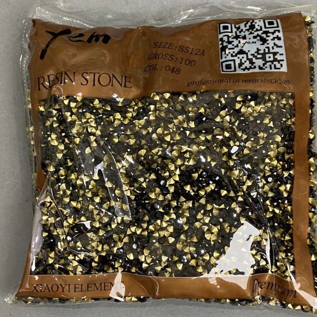 Strasuri negre, cu diametrul de 3 mm, ambalaj 105 g (±)