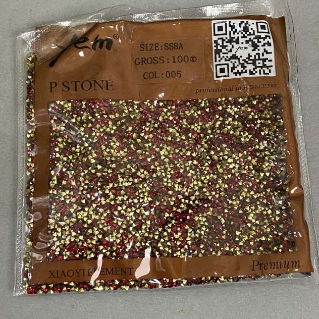 Strasuri roșii, pietre, diametru 2 mm, ambalaj 50 g (+/-)