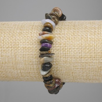 Brățară cu fragmente de jasper 9-14×3-5 mm, lungime 18 cm, elastică