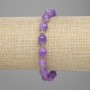 Brățară din ametist facetat, mărgele 10×8 mm, 3 mm, lungime 18 cm, pe bază elastică