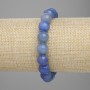 Brățară albastră din aventurin, bile netede, diametru 10 mm, lungime 18 cm, pe elastic
