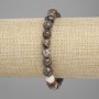 Brățară din obsidian, bile netede, diametru 8 mm, lungime 18 cm, pe elastic