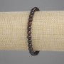 Brățară din granat, bile netede, diametru 6 mm, lungime 18 cm, pe elastic