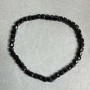 Brățară din turmalină neagră, fațetată, cub 4x4 mm, lungime 18 cm, elastică