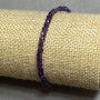 Brățară din ametist fațetat, monede de 3,5 mm, lungime 18 cm, pe șnur elastic