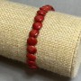 Brățară din coral – monede 8 mm, lungime 18 cm, pe elastic