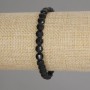 Brățară cu turmalin fațetat în formă de monede, diametrul 6 mm, lungime 18 cm, elastică