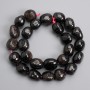 Mărgele de granat facetate, 15–18×11–13 mm, lungime 38 cm ±, pe șnur